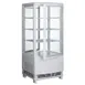 Winco CRD-1 17" Self Service Countertop Refrigerated Beverage Display Case w/ 2 Double Glass Hinged Door, 3 Adjustable Shelves - White 1 image