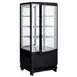 Winco CRD-1K 17" x 17" x 39" Black, 4‑Tier 3 Shelves, Double Glass Doors, 32‑39°F, 110‑120V - Set 1 image