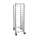 Cres Cor 2071812 12 Pan End Load Full Height Mobile Aluminum Sheet Pan Rack w/ 5 1/8" Bottom Load Slides 1 image