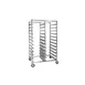 Cres Cor 22131824B 48 Pan End Load Double Aluminum Mobile Tray Rack, Assembled 1 image