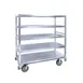 Cres Cor 271515927Z Aluminum Correctional Queen Mary Banquet Cart w/ 5 Flat Shelves 1 image