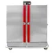 Carter-Hoffmann BB1600 Full Height 2-Door Heated Banquet Cabinet 150 Plates Stainless 73"-78" Mobile Casters 4 image