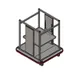 Carter-Hoffmann OTD2020 Open Single Stack Dispenser Cart for 20x20 Wash Racks 1 image