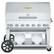 Crown Verity CV-CCB-48RDP 48" Mobile Outdoor Grill w/ Roll Dome, 2 LP Tanks, 99.000 BTU 1 image