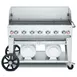 Crown Verity CV-CCB-48WGP 48" Mobile Outdoor Grill w/ Wind Guard, 2 LP Tanks, 99.000 BTU 1 image