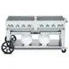Crown Verity CV-CCB-60 60" Mobile Outdoor Grill, 2 Horizontal LP Tanks, 129.000 BTU 1 image