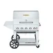 Crown Verity CV-MCB-36PKG 36" Mobile LP Gas Outdoor BBQ Grill/Charbroiler, Roll Dome Pkg 1 image