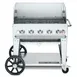 Crown Verity CV-MCB-36WGP-NG 36" Natural Gas Outdoor Grill/Charbroiler, Wind Guard Pkg, 79.500 BTU 1 image