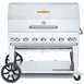 Crown Verity CV-MCB-48-SI 50/100-RDP 48" Outdoor Grill w/ Roll Dome Pkg, 50/100 lb. LP Tank 1 image