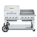 Crown Verity CV-MCB-60-SI-BULK-RGP 60" Outdoor Grill w/ Griddle and Roll Dome Pkg, Bulk LP Tank 1 image