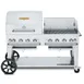 Crown Verity CV-MCB-60-SI-BULK-RWP 60" Mobile Outdoor Grill, Roll Dome/Wind Guard Pkg, Bulk LP Tank 1 image