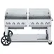 Crown Verity CV-MCB-60-SI-BULK-WGP 60" Mobile Outdoor Grill, Wind Guard Pkg, Bulk LP Tank 1 image