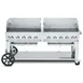 Crown Verity CV-MCB-72-SI-BULK-WGP 72" Mobile Outdoor Grill, Wind Guard Pkg, Bulk LP Tank 1 image