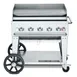 Crown Verity CV-MG-36 Outdoor Mobile Griddle, LP Gas, 5 Burners, 44"L x 28"W 1 image