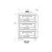Peerless CW53BSC 56" Gas Bake Oven, Triple Deck, 12" High Section 1 image