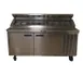 Delfield F18DC68P 68" 2-Section Refrigerated Pizza Prep Table w/ 2 Doors, Quick Glance Rail 1 image