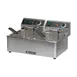 Adcraft DF-6L/2 Double Tank Countertop Electric Deep Fryer w/ 2 Fryer Baskets, 15 lb/hour Per Pot 3 image