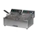Adcraft DF-6L/2 Double Tank Countertop Electric Deep Fryer w/ 2 Fryer Baskets, 15 lb/hour Per Pot 4 image
