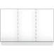 Dinex DX6SM0010000 Tray Ticket, 8-1/2" x 14", 3-Panel, Unprinted Sides, Two 8-1/2" Perforated, Paper 1 image
