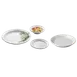 Dinex DXHHC1002 Entree Plate – 7‑3/4" Round White China, Embossed, Conduction Retherm - 1/Case 1 image