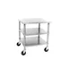 Dinex DXP7051 Utility Table, 30x30 Stainless Steel Top, Open Base with 2 Shelves, 34 Height 1 image