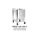 Dinex DXPA3618265 Mobile End Load Counter Height Sheet Pan Rack w/ Slides for (5) 18" x 26" Pans 1 image