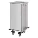 Dinex DXPTQC1T1D8 Stainless Steel 8 Trays TQ Compact Meal Delivery Cart w/ 1 Door 1 image