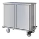 Dinex DXPTQC1T2D12 Stainless Steel 12 Trays TQ Compact Meal Delivery Cart w/ 2 Doors 1 image