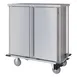 Dinex DXPTQC1T2D14 Stainless Steel 14 Trays TQ Compact Meal Delivery Cart w/ 2 Doors 1 image