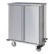 Dinex DXPTQC1T2D16 Stainless Steel 16 Trays TQ Compact Meal Delivery Cart w/ 2 Doors 1 image