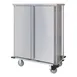 Dinex DXPTQC1T2D18 Stainless Steel 18 Trays TQ Compact Meal Delivery Cart w/ 2 Doors 1 image