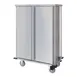Dinex DXPTQC1T2D20 Stainless Steel 20 Trays TQ Compact Meal Delivery Cart w/ 2 Doors 1 image