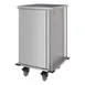 Dinex DXPTQC2T1D16 Stainless Steel 16 Trays TQ Compact Meal Delivery Cart w/ 1 Door 1 image