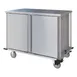 Dinex DXPTQC2T2D24 Stainless Steel 24 Trays TQ Compact Meal Delivery Cart w/ 2 Doors 1 image