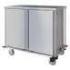 Dinex DXPTQC2T2D28 Stainless Steel 28 Trays TQ Compact Meal Delivery Cart w/ 2 Doors 1 image