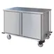 Dinex DXPTQC2T2DPT20 Stainless Steel 20 Trays TQ Compact Meal Delivery Cart w/ 2 Doors 1 image