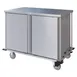 Dinex DXPTQC2T2DPT24 Stainless Steel 24 Trays TQ Compact Meal Delivery Cart w/ 2 Doors 1 image
