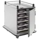 Dinex DXPTVL2T1D18 Stainless Steel 18 Trays TVL Economy Meal Delivery Cart w/ 1 Door 1 image
