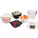 Dinex DXSB907 Square Plastic Bowl, 9 Oz, Clear SAN, 8-9 Oz Volume - 1/Case 1 image