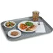 Dinex DXSMC1418NSM23 Patient Tray, 14" x 18" Fiberglass, Gray, Non‑Skid NSF, Dishwasher Safe - 1/Case 1 image