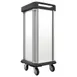 Dinex DXSU1T1D8 Stainless Steel 8 Trays TQ Supreme Meal Delivery Cart w/ 1 Door 1 image