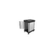 Dinex DXSU2T1D12 Stainless Steel 12 Trays TQ Supreme Meal Delivery Cart w/ 1 Door 1 image