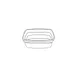 Dinex DXTT20 Soup Bowl - 8 oz Rectangular Plastic Disposable Bowl, 7-9 oz - 1/Case 1 image