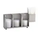 Dispense-Rite CTLD-15A Lid/Cup Organizer, Adjustable, 3 Section, Stainless Steel Construction 1 image