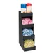 Dispense-Rite CTVH-4BT Vertical Organizer, 4-Section, 20-3/8"H x6-5/8"W x11-3/8"D, Black Polystyrene 1 image