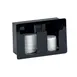 Dispense‑Rite FML‑2 Built‑In Two‑Section Lid Dispenser, 7‑1/4" H x 11" W x 5‑3/8" D, Black Acrylic 1 image