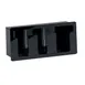 Dispense-Rite FML-3 Lid Dispenser, Black Acrylic, 7-1/4"H x16"W x5-3/8"D, 6-1/4"x15" Cut-Out, 3-Comp 1 image