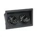 Dispense-Rite FMSH-2BT Condiment Organizer, 2-Section, 7-1/2"H x12-1/8"W x8-3/4"D, Black Plastic 1 image
