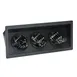 Dispense-Rite FMSH-3BT 3-Section Flatware/Condiment Organizer Black Plastic7-1/2"Hx17-5/8"Wx8-3/4"D 1 image