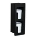 Dispense‑Rite FMVL‑2 Built‑In Lid Dispenser, 2‑Section, 18" H x 7" W x 5‑1/2" D, Black Polystyrene 1 image